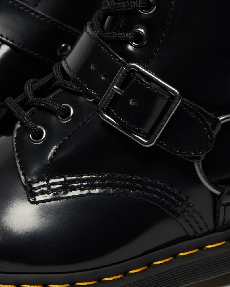 Dr Martens 1460 Harness Leren Veterlaarzen Heren Zwart | NL 294TCE